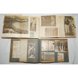 Cricket scrapbooks early 1930-1938. Four scrapbook comprising press cuttings, the majority