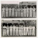 Gentlemen v Players, Scarborough Festival 1951. Two original mono photographs of each of the teams