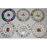 Cricket commemorative plates and mugs. Two boxes comprising twenty one commemorative plate including