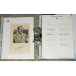 Australian cricket signatures 1940s-1990s. Blue file comprising mainly magazine and press cuttings