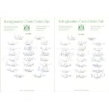 Nottinghamshire C.C.C. autograph sheets 1994-1997. Three fully signed official autograph sheets