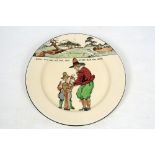 Royal Doulton 'Golfing series' 1911-1932. A large dinner plate, decorated to face in colour with