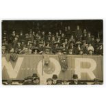 Southampton F.C. c.1910. Early original mono real photograph postcard of the crowd in the stand,