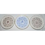'Century of Centuries' commemorative plates. Three china plates by Coalport each commemorating a