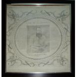 'W.G. Grace. Champion Cricketer of the World'. Large cotton handkerchief commemorating a Century