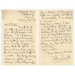 Arthur Booth. Yorkshire 1931-1947. Two page handwritten letter to 'Mr. Butcher', dated 15th February