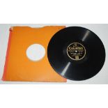 Don Bradman 1930. Rare and original 78 rpm vinyl 'Columbia Gramophone Co' record with recording by