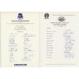 Tasmania 1991-1997. Six official autograph sheets for Tasmania teams for home and away matches in