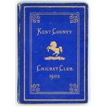 Kent County Cricket Club Annual 1902. Hardback 'blue book'. Original decorative boards. Gilt