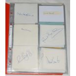 Test cricketers signatures 1960s-2000s. Folder comprising over ninety signatures on small pages,