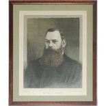 'Dr W.G. Grace. Men of the Day' 1888. Large double page illustration with title to lower border,