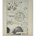 Gentlemen v Players, Lord's 1962. Large amusing original pen and ink caricature/ cartoon artwork