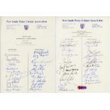 New South Wales 1982-1986. Three official autograph sheets, New South Wales v Western Australia