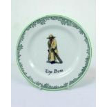'The Boss'. A Royal Doulton Black Boy dessert plate, entitled 'The Boss' printed with a boy in red