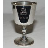 Derek Randall. Nottinghamshire & England 1972-1993. Silver plated goblet presented to Randall by the