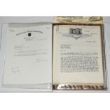 New South Wales Cricket Association correspondence 1940-1975. White folder comprising nineteen
