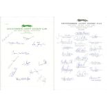 Leicestershire C.C.C. autograph sheets 1988-2005. Seven official autograph sheets for Leicestershire