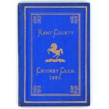 Kent County Cricket Club Annual 1895. Hardback 'blue book'. Original decorative boards. Gilt