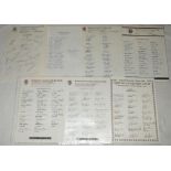 Somerset C.C.C. 1988-2003. A complete run of sixteen official autograph sheets for Somerset teams