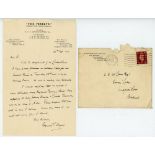 Archibald Campbell MacLaren. Lancashire & England 1890-1914. Original handwritten single page letter