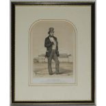 'The Umpire. William Caldercourt'. Original lithograph 'Sketches at Lord's No. 2' published by