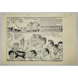 Samuel Wells cartoons. Australia v Pakistan 1964/65. Two excellent large original pen and ink