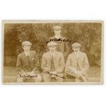 John Berry 'Jack' Hobbs. Surrey & England 1905-1934. Original sepia real photograph postcard of four
