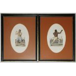 Tom Cribb and Tom Molineaux 1810/11. A pair of hand coloured engravings commemorating the fights