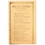 'To Dr. Grace on his 41st birthday. July 18th 1888'. Original printed poem by 'A.C.' (Albert