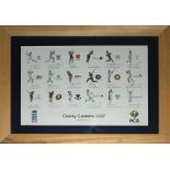 'County Captains 2007'. Keith Fearon. Large print of the eighteen County captains of the 2007