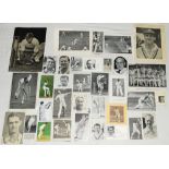 International Test and County cricketers' signatures 1930s-1970s. A selection of thirty four good