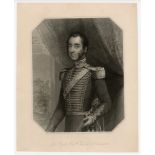 Henry John George Herbert, 3rd Earl of Carnarvon. M.C.C. 1822. Original mono engraving by '