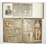 Cricket scrapbook albums 1920s-1940s. Three albums comprising press cutting images of tour