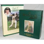 Don Bradman biographies. Box comprising seventeen hardback and some softback books, booklets and