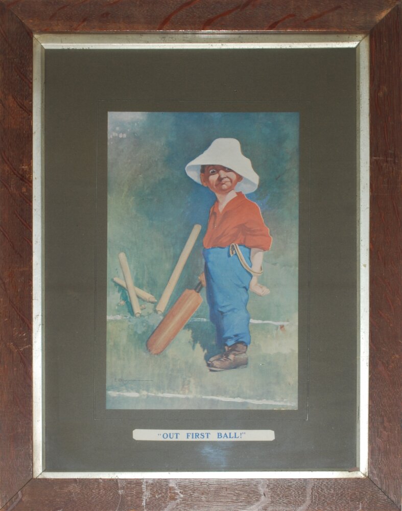 E.P. Kinsella. Excellent selection of four large original colour prints of the boy cricketer in - Image 4 of 5
