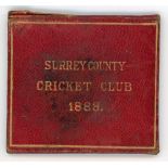 Surrey C.C.C. 1888. Original early folding official membership and fixture card for the 1888 season.