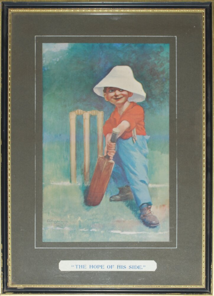 E.P. Kinsella. Excellent selection of four large original colour prints of the boy cricketer in - Image 3 of 5