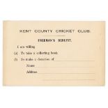 Alfred Percy 'Tich' Freeman. Kent & England 1914-1936. Official Kent County Cricket Club Benefit