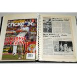 Test cricketers signatures 1970s-1990s. Album comprising over forty signatures on pages cut from