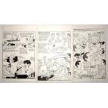 Samuel Wells cartoons. Victoria and Australia 1957-1959. Three excellent large original pen and