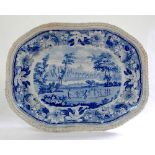 'Cricket at Windsor Castle meat dish'. A very large shaped oval Goodwin & Harris 'Metropolitan