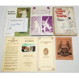 Cricket miscellany. A selection of ephemera including an official 1978 testimonial brochure for