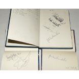 Cricketers' signatures 1990s-2000s. Three books comprising over two hundred and seventy autographs