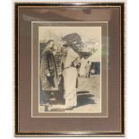 Don Bradman. Original 1930s mono photograph of Bradman wearing cricket attire and Australia cap,
