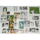 International Test and County cricketers' signatures 1950s-1990s. A selection of forty good