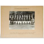 Team photographs 1930s-1940s. Five official mono team photographs including '20th Australian Team to