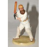 W.G. Grace. Royal Doulton china figure of W.G. Grace. Grace is depicted in batting mode wearing M.