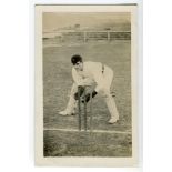 George Brown Studd. Cambridge University, Middlesex & England 1879-1886. Sepia real photograph