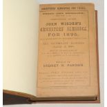 Wisden Cricketers’ Almanack 1895. 32nd edition. Original paper wrappers, bound in brown boards, with