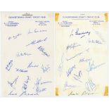 Gloucestershire C.C.C. 1963-1965. Three official autograph sheets on Club letterhead, all signed